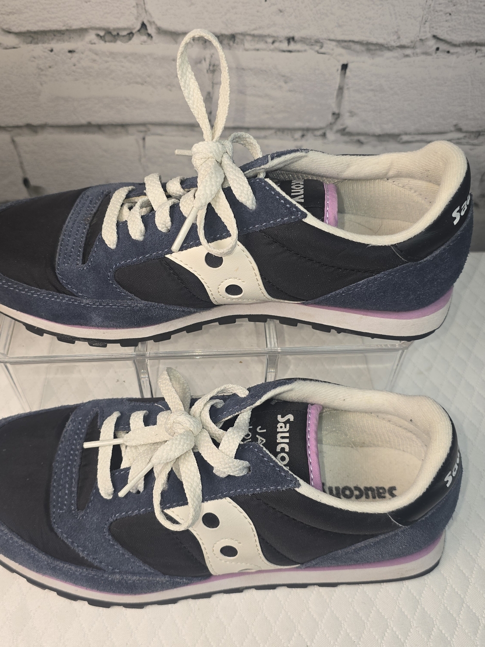 SACUCONY JAZZ LOW PRO SNEAKERS SUEDE NAVY WOMENS SIZE 7.5 - Picture 3 of 10